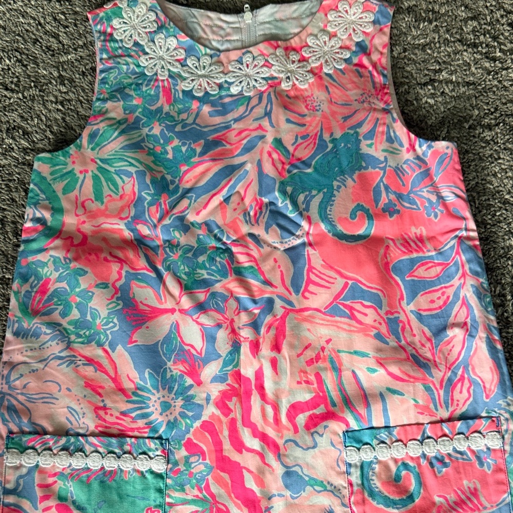 Lilly Pulitzer Pink and Blue Kids Dress - Picture 3 of 4